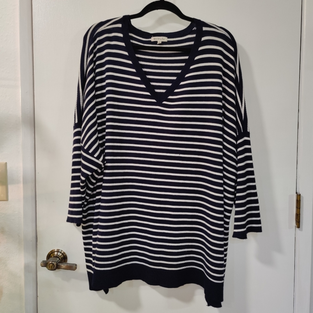 Margeaux & Elle Navy and White Sweater